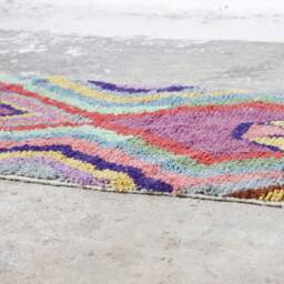 Abstract Berber Runner Rug Handwoven Moroccan Wool Hallway Rug - thumbnail 3