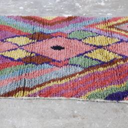 Abstract Berber Runner Rug Handwoven Moroccan Wool Hallway Rug - thumbnail 4