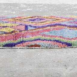 Abstract Berber Runner Rug Handwoven Moroccan Wool Hallway Rug - thumbnail 2