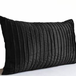Emerald Green Faux Silk Pillow Cover, Lumbar Pillow, Navy Cushion Black Decorative Throw Christmas Xmas Gifting Ideas - thumbnail 2