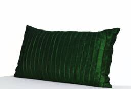 Emerald Green Faux Silk Pillow Cover, Lumbar Pillow, Navy Cushion Black Decorative Throw Christmas Xmas Gifting Ideas - thumbnail 1
