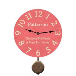 Personalized Pink Wall Clock - Perfect Handmade Gift - thumbnail 2