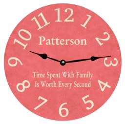 Personalized Pink Wall Clock - Perfect Handmade Gift - thumbnail 1