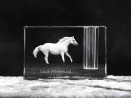 Czech Warmblood , Crystal Pen Holder With Horse, Souvenir, Decoration, Limited Edition, Collection - thumbnail 1