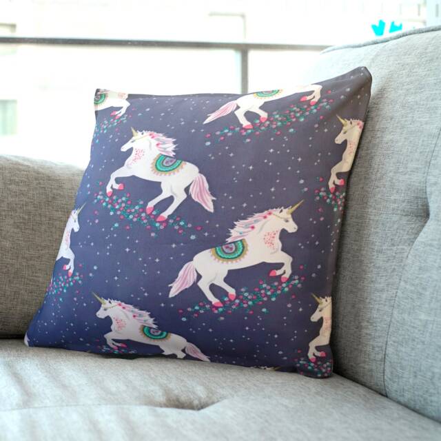 Kids Unicorn Design Cushion Cover Throw Pillow. 18 - image 1
