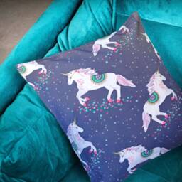 Kids Unicorn Design Cushion Cover Throw Pillow. 18 - thumbnail 2