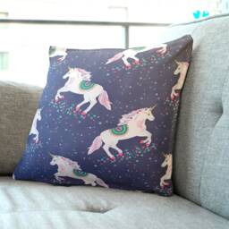 Kids Unicorn Design Cushion Cover Throw Pillow. 18 - thumbnail 1