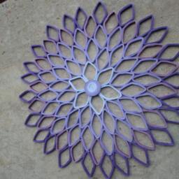 Purple Dahlia Paper Wall Art Handmade Quilled Flower Decor - thumbnail 4