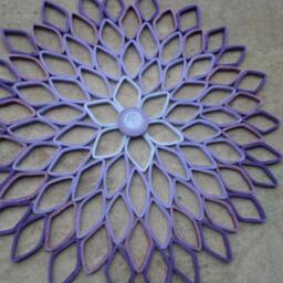 Purple Dahlia Paper Wall Art Handmade Quilled Flower Decor - thumbnail 2