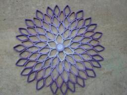 Purple Dahlia Paper Wall Art Handmade Quilled Flower Decor - thumbnail 1