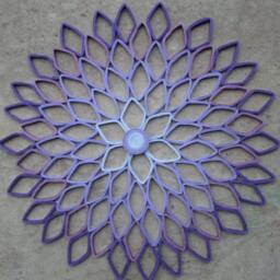 Purple Dahlia Paper Wall Art Handmade Quilled Flower Decor - thumbnail 3