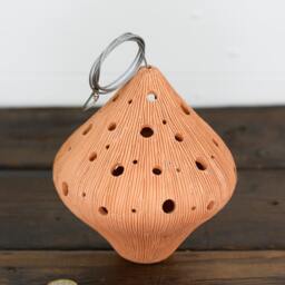 Handmade Terracotta Hanging Planter - Octahedron Garden Decor - thumbnail 3