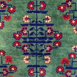 6x10 Handwoven Green Afghan Bukhara Rug Geometric Wool Tribal Carpet, Bedroom Boho Decor - thumbnail 4