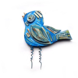 Custom Love Birds Wall Sculpture, Ceramic & Wood, Couple Gift - thumbnail 4