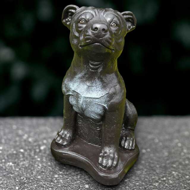 Garden Pitbull Sculpture Concrete Dog Statue Outdoor Pet Decoration Handmade Art Dog Lover Gift Lawn Ornament Memorial Decor - image 1
