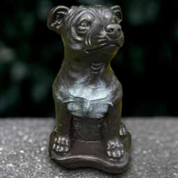 Garden Pitbull Sculpture Concrete Dog Statue Outdoor Pet Decoration Handmade Art Dog Lover Gift Lawn Ornament Memorial Decor - thumbnail 2