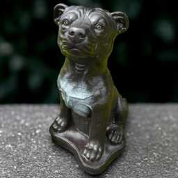 Garden Pitbull Sculpture Concrete Dog Statue Outdoor Pet Decoration Handmade Art Dog Lover Gift Lawn Ornament Memorial Decor - thumbnail 3