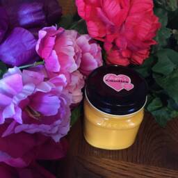 Fireside Embers, Hand Made, Poured, 100% Soy, All Natural, Candle in 8 Oz. Mason Canning Jar With Black Metal Lid - thumbnail 2