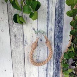 Rope Carabiner Toilet Paper Holder Nautical Jute Bathroom Decor - thumbnail 4