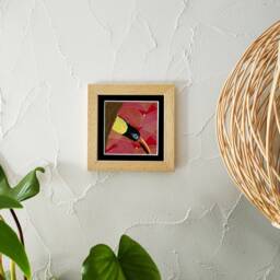 Small Multicolored Curious Toucan Painting With Dry Pastel & Handmade Japanese Paper - thumbnail 2