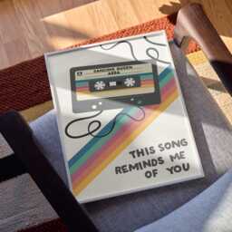 Personalised Cassette Tape Anniversary Print - Custom Song Poster - thumbnail 2