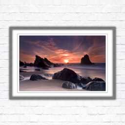 Adraga Beach Sunset Canvas Print - Portugal Coastal Seascape Photography Wall Art - thumbnail 2