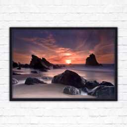 Adraga Beach Sunset Canvas Print - Portugal Coastal Seascape Photography Wall Art - thumbnail 3
