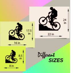 In-Style Decals Wall Vinyl Decal Home Decor Art Sticker Mountain Biking Extreme Sports Bicycle Bike Man Any Room Removable Mural Design 337 - thumbnail 2