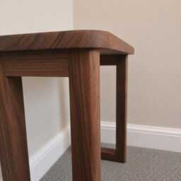 Solid Black American Walnut Side Table - thumbnail 3