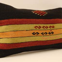 Bohemian Cushion Wool Pillow Sofa Bed Aztec Very Rare Kilim 12x20 Emroidered Throw 4Oef-350 - thumbnail 3