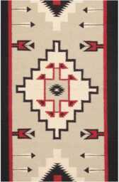 Custom Southwest Wool Kilim Rug Handwoven Tribal Decor - thumbnail 1