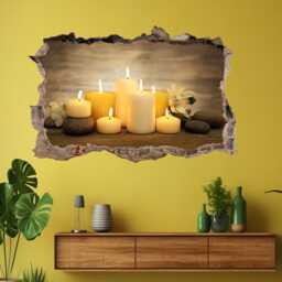 Spa Stones Candles Wall Decal Sticker Mural Poster Print Art Beauty Massage Salon Decor Ec24 - thumbnail 1