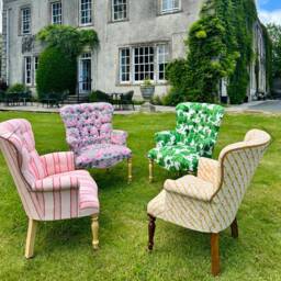 statement Chair in Sophie Robinson X Harlequin Dappled Leaf - thumbnail 3
