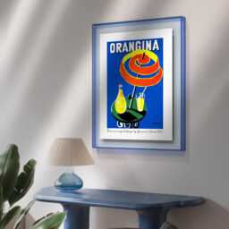Orangina Vintage Advert Gicl??e Art Print Poster - A5 A4 A3 Retro Wall Graphic Villemot Summer Beach Themed - thumbnail 3