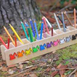 Pencil Hero Excavator, Wooden Pencil Holder, Personalized Children's Box, Cup, Excavator - thumbnail 2
