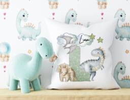 Personalized Dinosaur Cushion Children's Room Decor - thumbnail 1