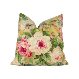 Sanderson - Amelia Rose Crimson/Gold Stunning Cushion Cover Designer Throw Pillow Home Decor - thumbnail 1