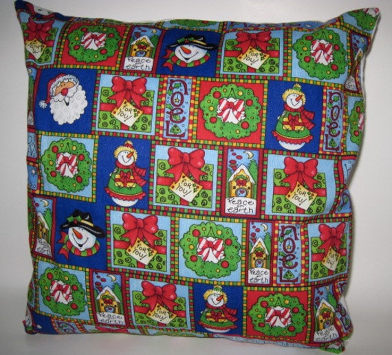 12x12 Holiday Snowmen Decorative Pillow - image 1