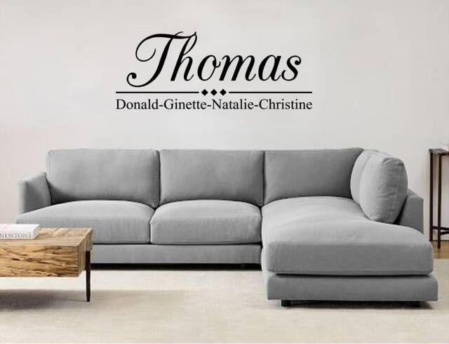 Personalized Family Name Vinyl Wall Decal - image 1