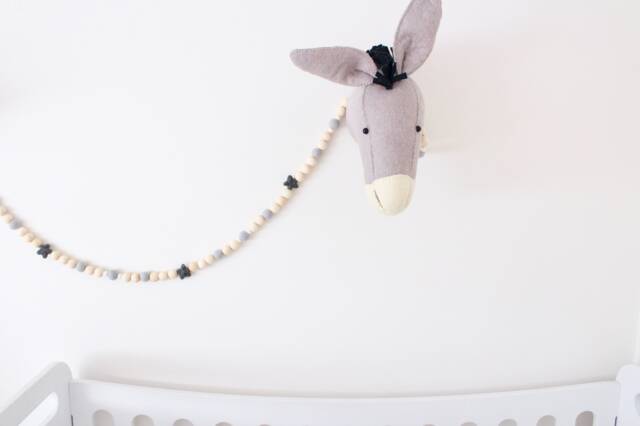 Donkey Head - Stuffed Animal Faux Taxidermy Nursery Decor Woodlands Farmhouse - image 1