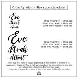 Personalised Name Sign - Kids Room Children's Wall Art Iris - thumbnail 3