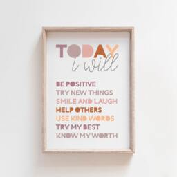 Boho Nursery Wall Art, Girls Prints, Bedroom Decor, Daily Affirmation Print, Kids Self Love, Playroom Baby - thumbnail 2