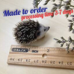 Miniature Hedgehog - Felted Hedgehog Cute Miniature Needle Felted Soft - thumbnail 2
