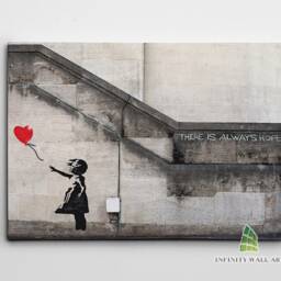 Banksy Heart Balloon Hope Girl Canvas Art Wall Decor Picture Print -C551 - thumbnail 2