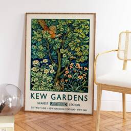 William Morris Print, Kew Gardens London Poster, Vintage Wall Art, Floral A1/A2/A3/A4 - thumbnail 2