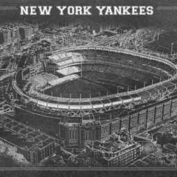 Yankees Stadium Blueprint Art Print New York Baseball Wall Decor - thumbnail 2