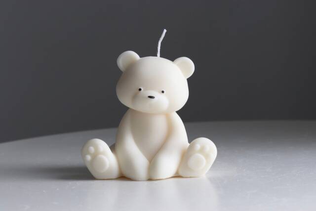 Teddy Bear Candle-Personalized Gifts-Best Friend Gift-Candles-Home Decor-Self Gift-Birthday Gift-Gift For Her-Cute Candles-Dessert-Pillar - image 1