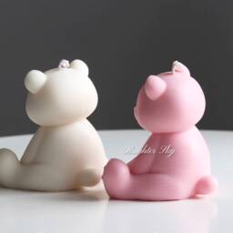 Teddy Bear Candle-Personalized Gifts-Best Friend Gift-Candles-Home Decor-Self Gift-Birthday Gift-Gift For Her-Cute Candles-Dessert-Pillar - thumbnail 3