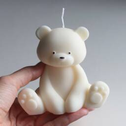 Teddy Bear Candle-Personalized Gifts-Best Friend Gift-Candles-Home Decor-Self Gift-Birthday Gift-Gift For Her-Cute Candles-Dessert-Pillar - thumbnail 2