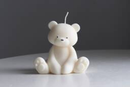 Teddy Bear Candle-Personalized Gifts-Best Friend Gift-Candles-Home Decor-Self Gift-Birthday Gift-Gift For Her-Cute Candles-Dessert-Pillar - thumbnail 1